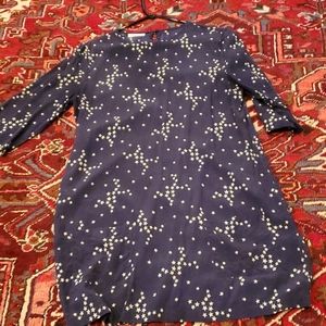 Mini dress with star print Navy